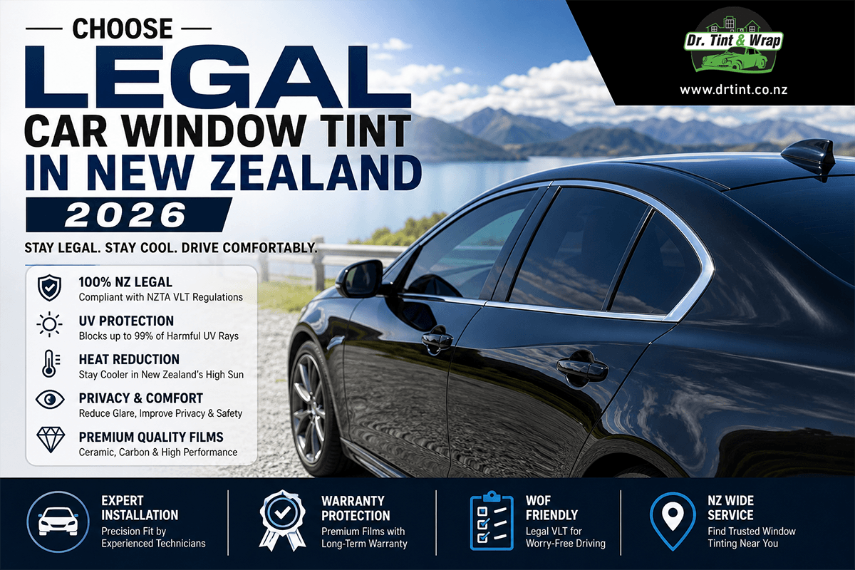 Choose Legal Car Window Tint in New Zealand 2026: Complete Vehicle Window Tinting Guide